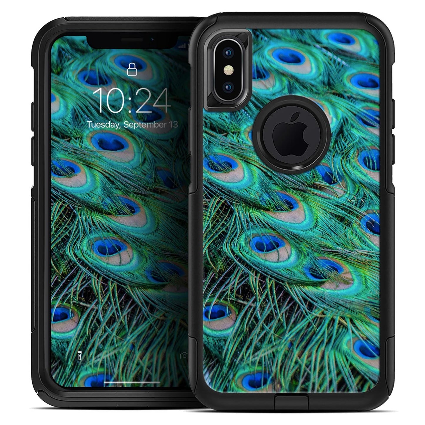 Neon Multiple Peacock - Skin Kit for the iPhone OtterBox Cases