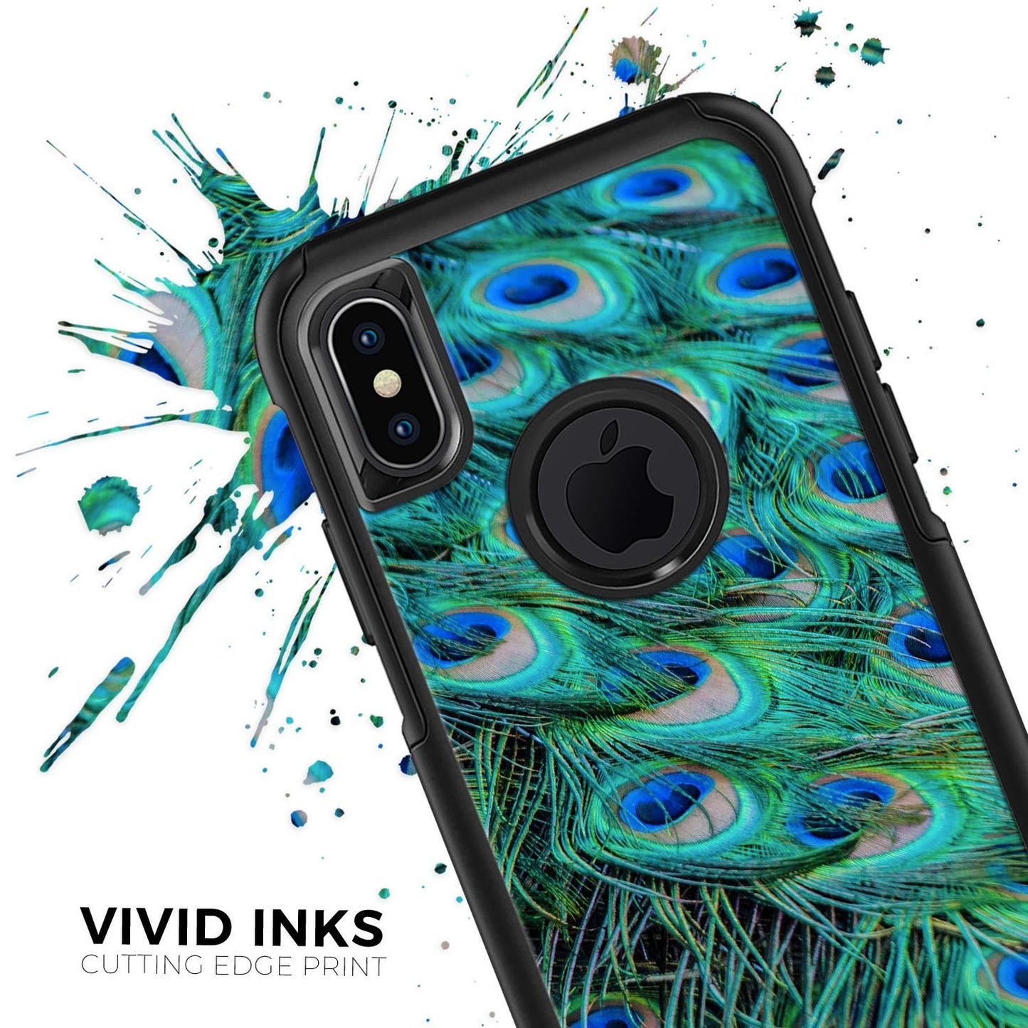 Neon Multiple Peacock - Skin Kit for the iPhone OtterBox Cases